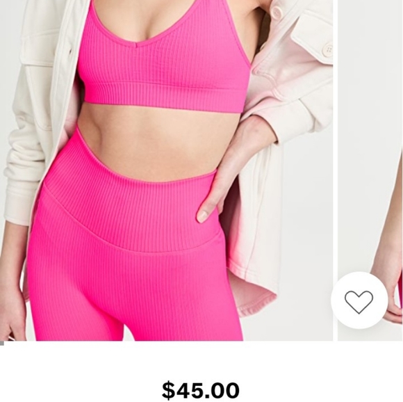 Nwt Good American brown seamless ribbed knit bra w/ adjustable straps size 1/2 - Picture 6 of 16